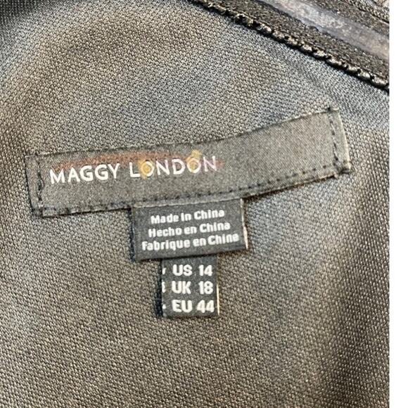 NEW Nordstrom x Maggie London Ruffle One-Shoulder Minidress Sheer Ruffles Sz 14 - Picture 8 of 9